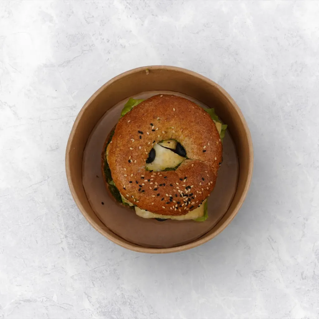 Halloumi Pesto Bagel